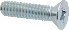 Value Collection - 1/4-20 UNC, 1" OAL Phillips Drive Machine Screw - Flat Head, Grade 2 Steel, Zinc-Plated Finish, Without Washer - Eagle Tool & Supply