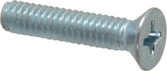 Value Collection - 1/4-20 UNC, 1-1/4" OAL Phillips Drive Machine Screw - Flat Head, Grade 2 Steel, Zinc-Plated Finish, Without Washer - Eagle Tool & Supply