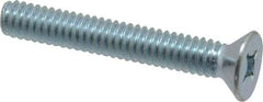 Value Collection - 1/4-20 UNC, 1-3/4" OAL Phillips Drive Machine Screw - Flat Head, Grade 2 Steel, Zinc-Plated Finish, Without Washer - Eagle Tool & Supply