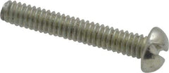 Value Collection - #5-40 UNC, 3/4" Length Under Head Slotted Drive Machine Screw - Round Head, Grade J82 Steel, Zinc-Plated Finish, Without Washer - Eagle Tool & Supply