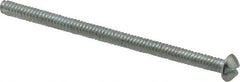 Value Collection - #6-32 UNC, 2-1/4" Length Under Head Slotted Drive Machine Screw - Round Head, Grade 2 Alloy Steel, Zinc-Plated Finish, Without Washer - Eagle Tool & Supply