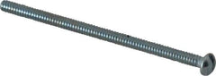 Value Collection - #6-32 UNC, 2-1/2" Length Under Head Slotted Drive Machine Screw - Round Head, Grade 2 Alloy Steel, Zinc-Plated Finish, Without Washer - Eagle Tool & Supply