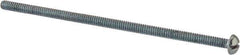Value Collection - #6-32 UNC, 3-1/2" Length Under Head Slotted Drive Machine Screw - Round Head, Grade 2 Alloy Steel, Zinc-Plated Finish, Without Washer - Eagle Tool & Supply