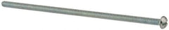 Value Collection - #6-32 UNC, 3-3/4" Length Under Head Slotted Drive Machine Screw - Round Head, Grade 2 Alloy Steel, Zinc-Plated Finish, Without Washer - Eagle Tool & Supply