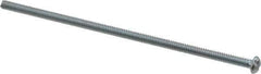 Value Collection - #6-32 UNC, 4" Length Under Head Slotted Drive Machine Screw - Round Head, Grade 2 Alloy Steel, Zinc-Plated Finish, Without Washer - Eagle Tool & Supply