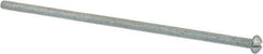 Value Collection - #8-32 UNC, 5" Length Under Head Slotted Drive Machine Screw - Round Head, Grade J82 Steel, Zinc-Plated Finish, Without Washer - Eagle Tool & Supply