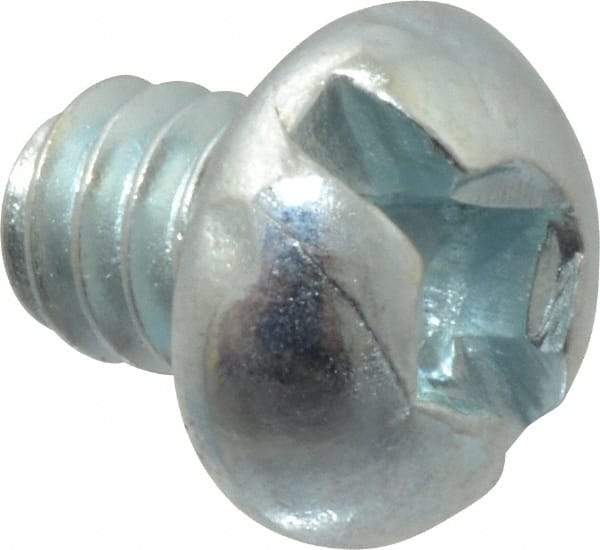 Value Collection - #10-24 UNC, 1/4" Length Under Head Slotted Drive Machine Screw - Round Head, Grade 2 Alloy Steel, Zinc-Plated Finish, Without Washer - Eagle Tool & Supply