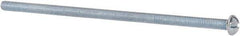 Value Collection - #10-32 UNF, 4-1/2" Length Under Head Slotted Drive Machine Screw - Round Head, Grade J82 Steel, Zinc-Plated Finish, Without Washer - Eagle Tool & Supply