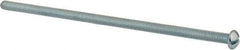 Value Collection - #10-32 UNF, 5" Length Under Head Slotted Drive Machine Screw - Round Head, Grade J82 Steel, Zinc-Plated Finish, Without Washer - Eagle Tool & Supply