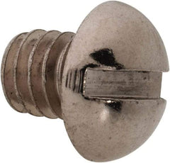 Value Collection - #12-24 UNC, 1/4" Length Under Head Slotted Drive Machine Screw - Round Head, Grade 2 Alloy Steel, Zinc-Plated Finish, Without Washer - Eagle Tool & Supply