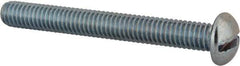 Value Collection - 5/16-18 UNC, 2-3/4" Length Under Head Slotted Drive Machine Screw - Round Head, Grade 2 Alloy Steel, Zinc-Plated Finish, Without Washer - Eagle Tool & Supply
