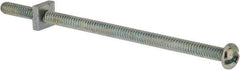 Value Collection - #10-24 UNC, 4" Length Under Head Slotted Drive Machine Screw - Round Head, Grade 2 Steel, Zinc-Plated Finish, Without Washer - Eagle Tool & Supply