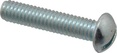 Value Collection - 5/16-18 UNC, 1-1/2" Length Under Head Slotted Drive Machine Screw - Round Head, Grade 2 Steel, Zinc-Plated Finish, Without Washer - Eagle Tool & Supply