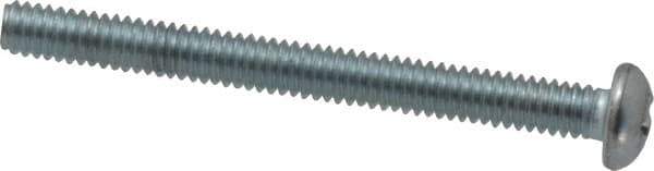 Value Collection - #8-32 UNC, 1-3/4" Length Under Head Phillips Drive Machine Screw - Round Head, Grade 2 Steel, Zinc-Plated Finish, Without Washer - Eagle Tool & Supply