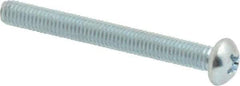 Value Collection - #10-32 UNF, 1-3/4" Length Under Head Phillips Drive Machine Screw - Round Head, Grade 2 Steel, Zinc-Plated Finish, Without Washer - Eagle Tool & Supply