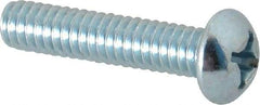 Value Collection - #12-24 UNC, 1" Length Under Head Phillips Drive Machine Screw - Round Head, Grade J82 Steel, Zinc-Plated Finish, Without Washer - Eagle Tool & Supply