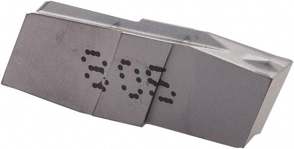 Iscar - 270010GIP P Grade IC908, 2.7mm Cutting Width Carbide Grooving Insert - 13mm Max Depth of Cut, Neutral, 0.1mm Corner Radius, TiAlN Finish - Eagle Tool & Supply