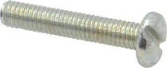 Value Collection - M3x0.50, 16mm Length Under Head Slotted Drive Machine Screw - Pan Head, Grade 4.8 Steel, Zinc-Plated Finish, Without Washer - Eagle Tool & Supply