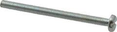 Value Collection - M3x0.50, 40mm Length Under Head Slotted Drive Machine Screw - Pan Head, Grade 4.8 Steel, Zinc-Plated Finish, Without Washer - Eagle Tool & Supply