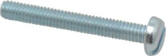 Value Collection - M4x0.70, 30mm Length Under Head Slotted Drive Machine Screw - Pan Head, Grade 4.8 Steel, Zinc-Plated Finish, Without Washer - Eagle Tool & Supply