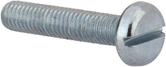 Value Collection - M5x0.80, 25mm Length Under Head Slotted Drive Machine Screw - Pan Head, Grade 4.8 Steel, Zinc-Plated Finish, Without Washer - Eagle Tool & Supply