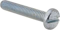 Value Collection - M6x1.00, 35mm Length Under Head Slotted Drive Machine Screw - Pan Head, Grade 4.8 Steel, Zinc-Plated Finish, Without Washer - Eagle Tool & Supply