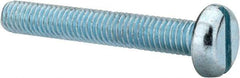 Value Collection - M6x1.00, 40mm Length Under Head Slotted Drive Machine Screw - Pan Head, Grade 4.8 Steel, Zinc-Plated Finish, Without Washer - Eagle Tool & Supply