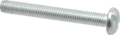 Value Collection - M6x1.00, 50mm Length Under Head Slotted Drive Machine Screw - Pan Head, Grade 4.8 Steel, Zinc-Plated Finish, Without Washer - Eagle Tool & Supply
