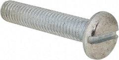 Value Collection - M8x1.25, 40mm Length Under Head Slotted Drive Machine Screw - Pan Head, Grade 4.8 Steel, Zinc-Plated Finish, Without Washer - Eagle Tool & Supply