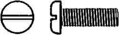 Value Collection - M2.5x0.45 Metric Coarse, 12mm Length Under Head Slotted Drive Machine Screw - Pan Head, Grade 316 & A4 Stainless Steel, Uncoated, Without Washer - Eagle Tool & Supply
