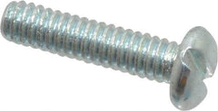 Value Collection - #2-56 UNC, 3/8" Length Under Head Slotted Drive Machine Screw - Pan Head, Grade J82 Steel, Zinc-Plated Finish, Without Washer - Eagle Tool & Supply