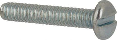 Value Collection - #2-56 UNC, 1/2" Length Under Head Slotted Drive Machine Screw - Pan Head, Grade J82 Steel, Zinc-Plated Finish, Without Washer - Eagle Tool & Supply