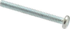Value Collection - #2-56 UNC, 3/4" Length Under Head Slotted Drive Machine Screw - Pan Head, Grade J82 Steel, Zinc-Plated Finish, Without Washer - Eagle Tool & Supply
