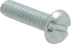 Value Collection - #3-48 UNC, 3/8" Length Under Head Slotted Drive Machine Screw - Pan Head, Grade J82 Steel, Zinc-Plated Finish, Without Washer - Eagle Tool & Supply