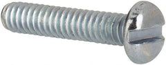 Value Collection - #3-48 UNC, 1/2" Length Under Head Slotted Drive Machine Screw - Pan Head, Grade J82 Steel, Zinc-Plated Finish, Without Washer - Eagle Tool & Supply
