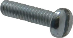 Value Collection - #5-40 UNC, 1/2" Length Under Head Slotted Drive Machine Screw - Pan Head, Grade 2 Steel, Zinc-Plated Finish, Without Washer - Eagle Tool & Supply