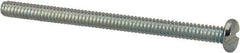 Value Collection - #6-32 UNC, 2" Length Under Head Slotted Drive Machine Screw - Pan Head, Grade J82 Steel, Zinc-Plated Finish, Without Washer - Eagle Tool & Supply