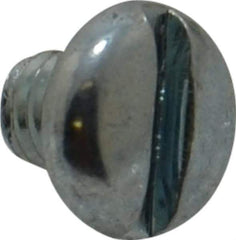 Value Collection - #8-32 UNC, 3/16" Length Under Head Slotted Drive Machine Screw - Pan Head, Grade J82 Steel, Zinc-Plated Finish, Without Washer - Eagle Tool & Supply