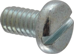 Value Collection - #8-32 UNC, 5/16" Length Under Head Slotted Drive Machine Screw - Pan Head, Grade J82 Steel, Zinc-Plated Finish, Without Washer - Eagle Tool & Supply