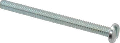 Value Collection - #8-32 UNC, 2" Length Under Head Slotted Drive Machine Screw - Pan Head, Grade J82 Steel, Zinc-Plated Finish, Without Washer - Eagle Tool & Supply