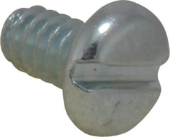 Value Collection - #10-24 UNC, 5/16" Length Under Head Slotted Drive Machine Screw - Pan Head, Grade J82 Steel, Zinc-Plated Finish, Without Washer - Eagle Tool & Supply