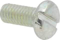 Value Collection - #10-32 UNF, 7/16" Length Under Head Slotted Drive Machine Screw - Pan Head, Grade J82 Steel, Zinc-Plated Finish, Without Washer - Eagle Tool & Supply