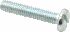 Value Collection - #10-32 UNF, 1" Length Under Head Slotted Drive Machine Screw - Pan Head, Grade J82 Steel, Zinc-Plated Finish, Without Washer - Eagle Tool & Supply