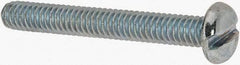 Value Collection - 1/4-20 UNC, 2" Length Under Head Slotted Drive Machine Screw - Pan Head, Grade J82 Steel, Zinc-Plated Finish, Without Washer - Eagle Tool & Supply