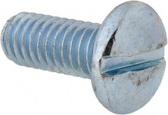 Value Collection - 5/16-18 UNC, 3/4" Length Under Head Slotted Drive Machine Screw - Pan Head, Grade 2 Steel, Zinc-Plated Finish, Without Washer - Eagle Tool & Supply