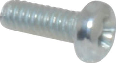 Value Collection - #2-56 UNC, 1/4" Length Under Head Phillips Drive Machine Screw - Pan Head, Grade 2 Steel, Zinc-Plated Finish, Without Washer - Eagle Tool & Supply