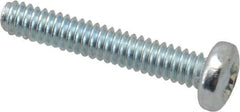 Value Collection - #2-56 UNC, 1/2" Length Under Head Phillips Drive Machine Screw - Pan Head, Grade J82 Steel, Zinc-Plated Finish, Without Washer - Eagle Tool & Supply