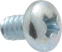 Value Collection - #4-40 UNC, 3/16" Length Under Head Phillips Drive Machine Screw - Pan Head, Grade 2 Steel, Zinc-Plated Finish, Without Washer - Eagle Tool & Supply