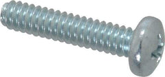 Value Collection - #10-24 UNC, 7/8" Length Under Head Phillips Drive Machine Screw - Pan Head, Grade 2 Steel, Zinc-Plated Finish, Without Washer - Eagle Tool & Supply