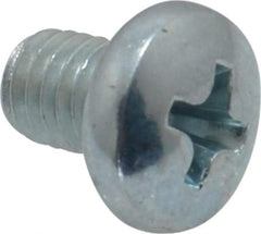 Value Collection - #10-32 UNF, 1/4" Length Under Head Phillips Drive Machine Screw - Pan Head, Grade 2 Steel, Zinc-Plated Finish, Without Washer - Eagle Tool & Supply